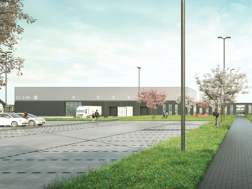 Artist impression hoofdentree Integraal Logistiek Centrum (c) cepezed 